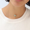Choker Invisible con Dodecaedro en Rondelas de Cristal
