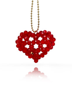 Collar Corazón Popocho Rojo