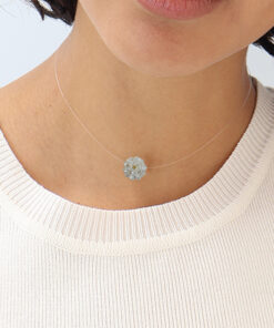 Choker Invisible con Dodecaedro en Rondelas de Cristal - Imagen 4