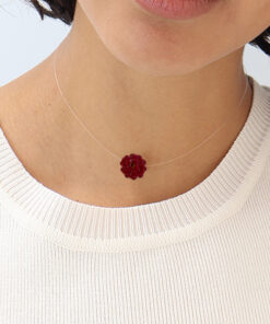 Choker Invisible con Dodecaedro en Rondelas de Cristal - Imagen 6