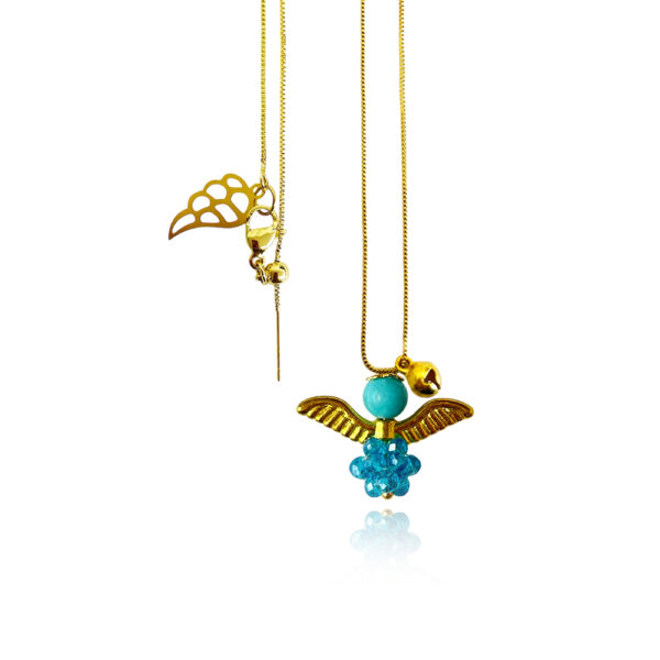 Collar Llamador de Ángeles con Dije Intercambiable de  Angelito