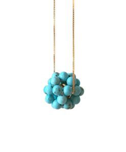 Alternative view of Llamador de Ángeles Pequeño en Cuarzos con Cadena de Plata (Baño Dorado)