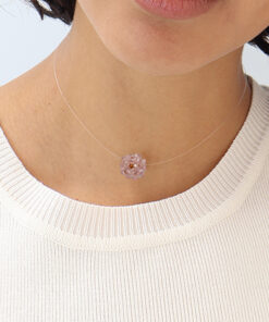 Choker Invisible con Dodecaedro en Rondelas de Cristal - Imagen 3