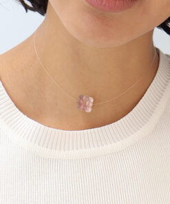 Choker Invisible con Hexaedro en Piedra Natural - Imagen 4