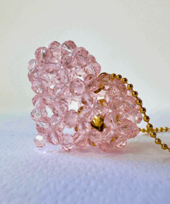 Collar Corazón Popocho Rosado