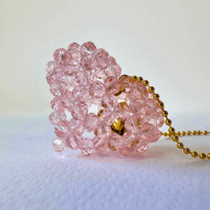 Collar Corazon Popocho Rosado