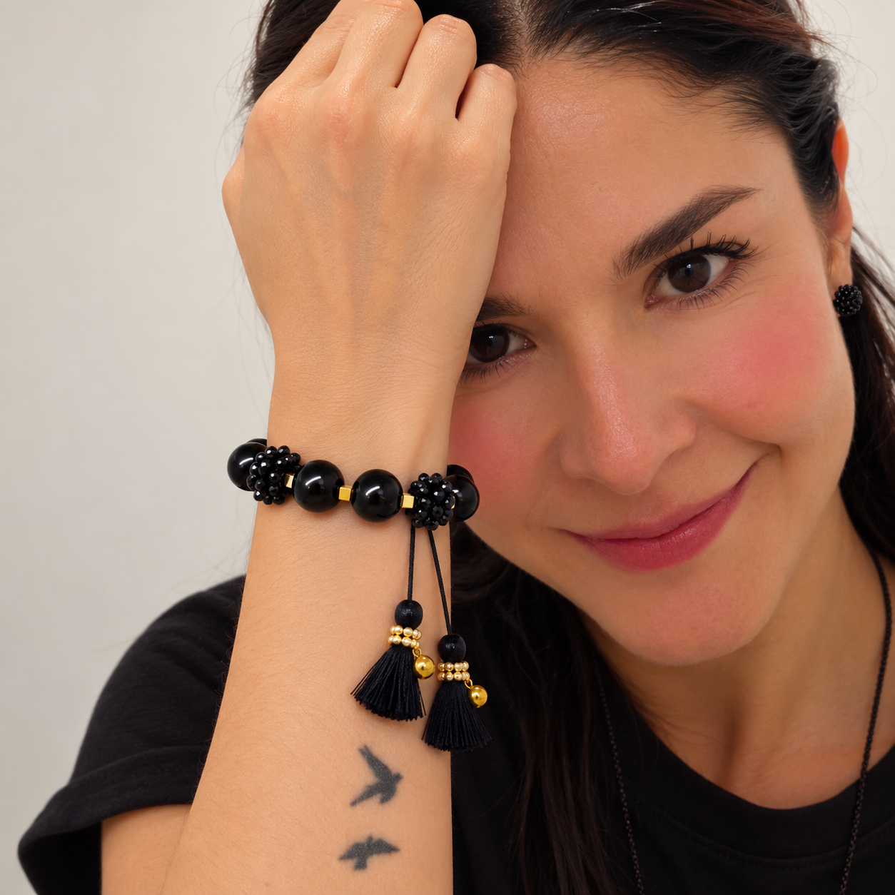 Pulsera Piedra Natural y Dodecaedros - Imagen 2
